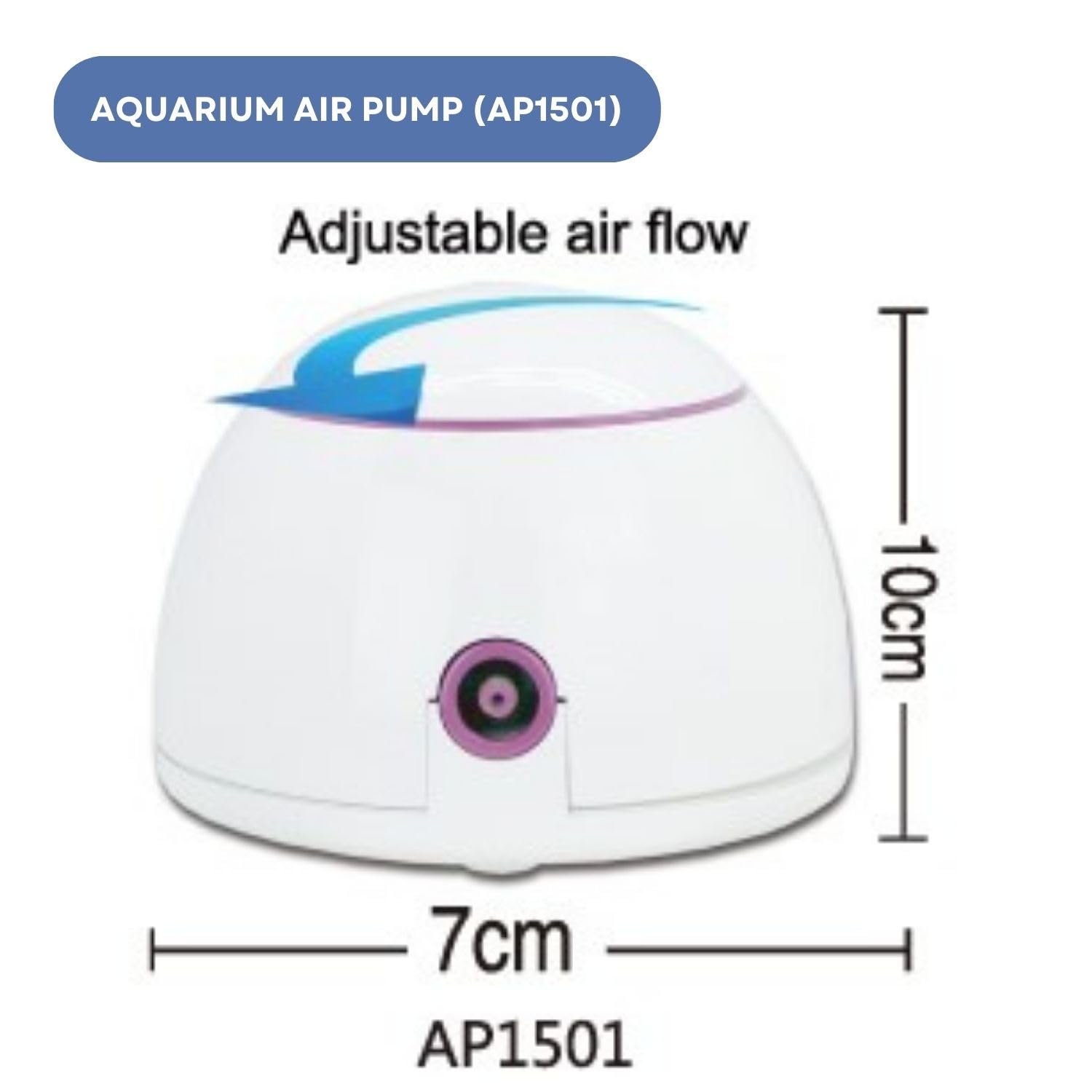 Dophin AP1501 Air Pump for Aquarium | Single Outlet | Output: 1.6L/min | Suitable for Fish Tank Size 40-80L