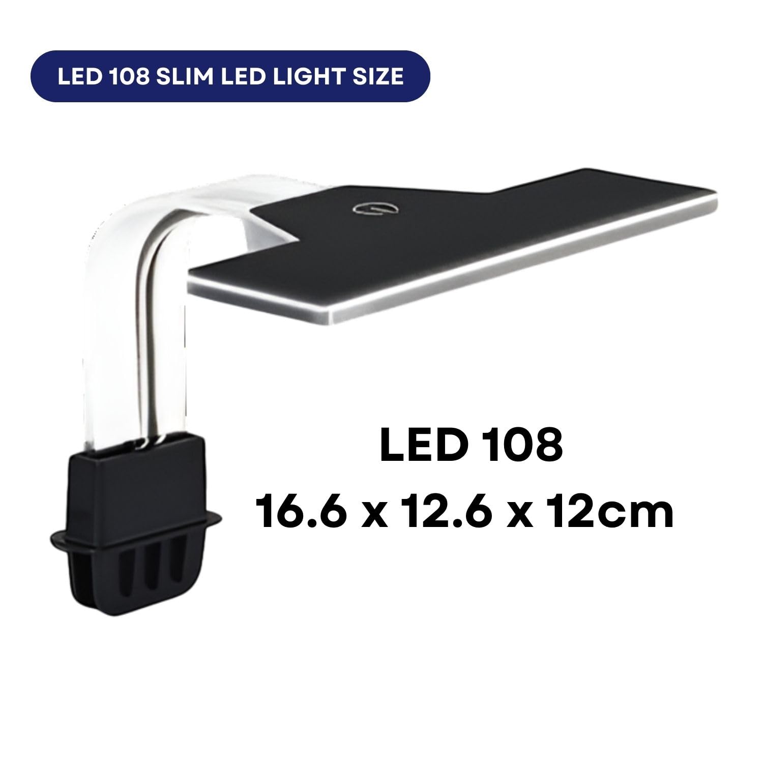 Dophin LED108 Slim LED Light for Aquarium Fish Tank | LED Light with Memory Function | 4-Way Touch Switch |