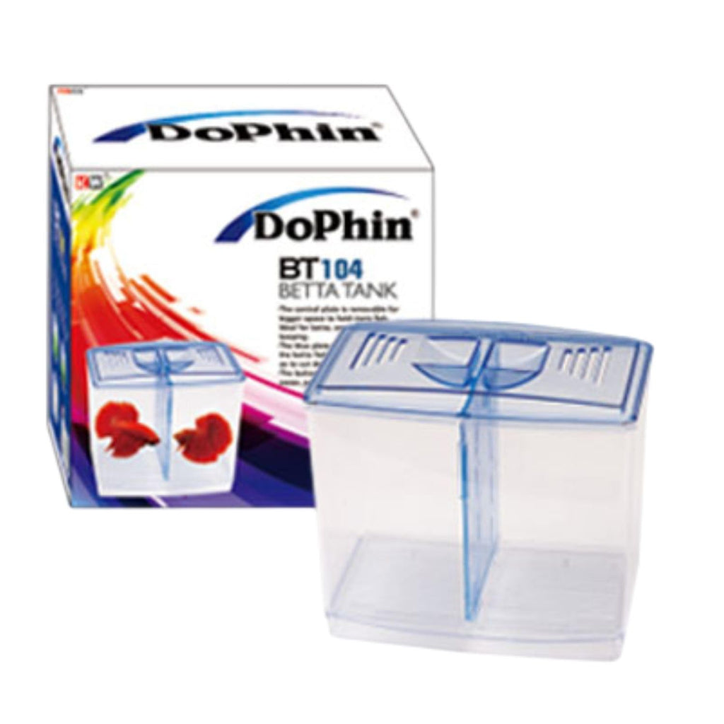 Dophin BT104 Aquarium Betta Fish Tank | Ideal for Betta, Small Fishes and Plant Keeping | Capacity - 1L Fish Tank