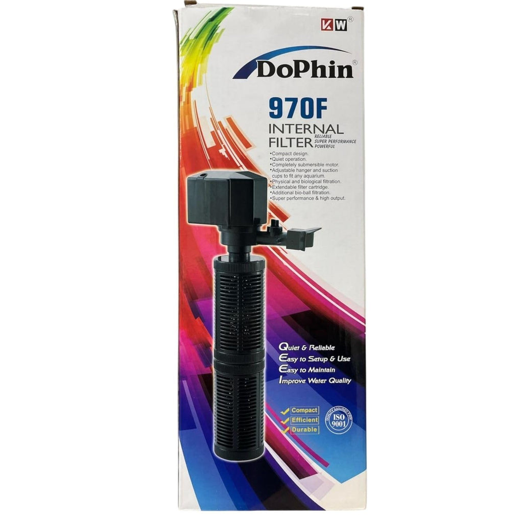 Dophin 970F Internal Filter for Aquarium Fish Tank | Completely Submersible Motor | Output: 1400/1500 L/H | Suitable for Fish Tank Size 180L |