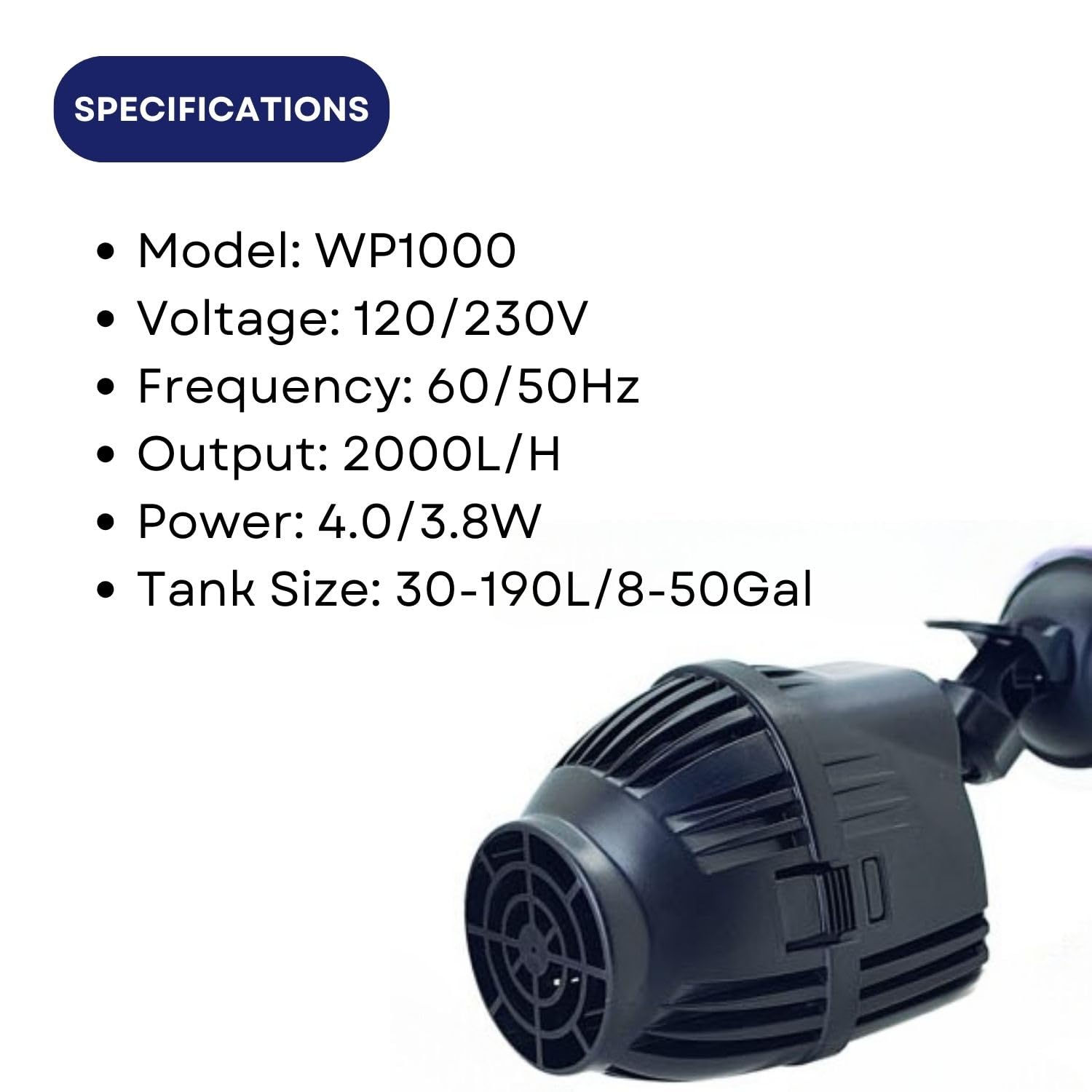 DOPH029 Dophin WP1000 Wave Pump for Aquarium Fish Tank