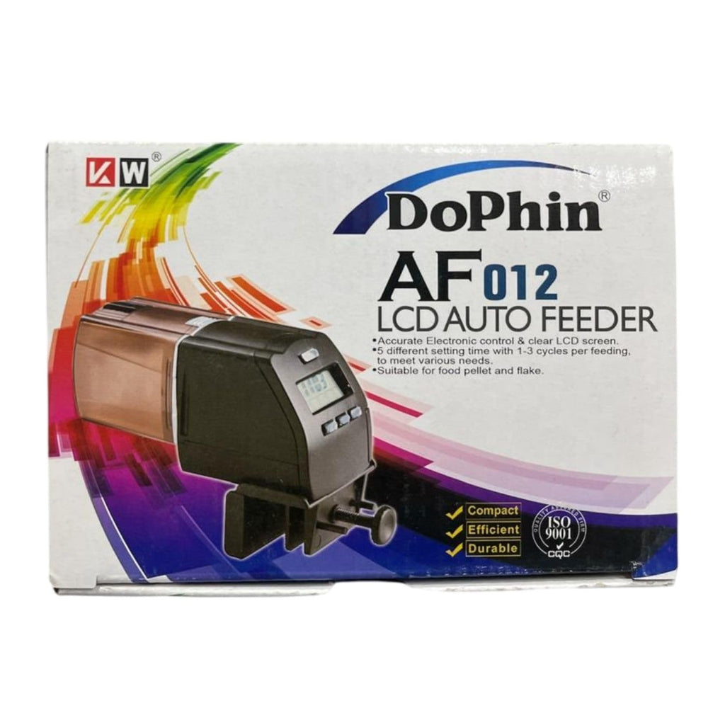 Dophin AF012 LCD Aquarium Auto Feeder | Electric Control and Clear LCD Screen | Suitable for Food Pellets and Flakes