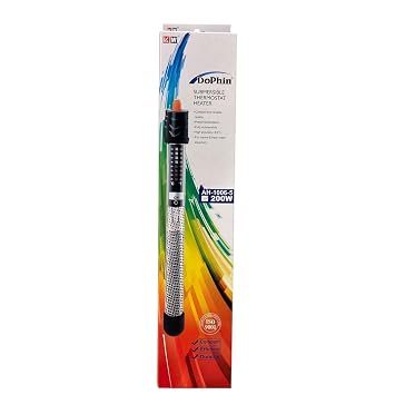 Dophin AH-1006 200W Submersible Thermostat Heater for Aquarium Fish Tank | Preset Temperature | Fully Submersible | Suitable for Tank Size 200L