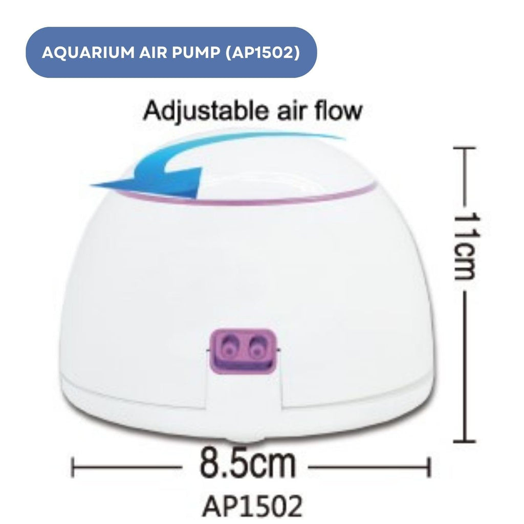 Dophin AP1502 Air Pump for Aquarium | Double Outlet | Output: 2L/min | Suitable for Fish Tank Size 120-200L