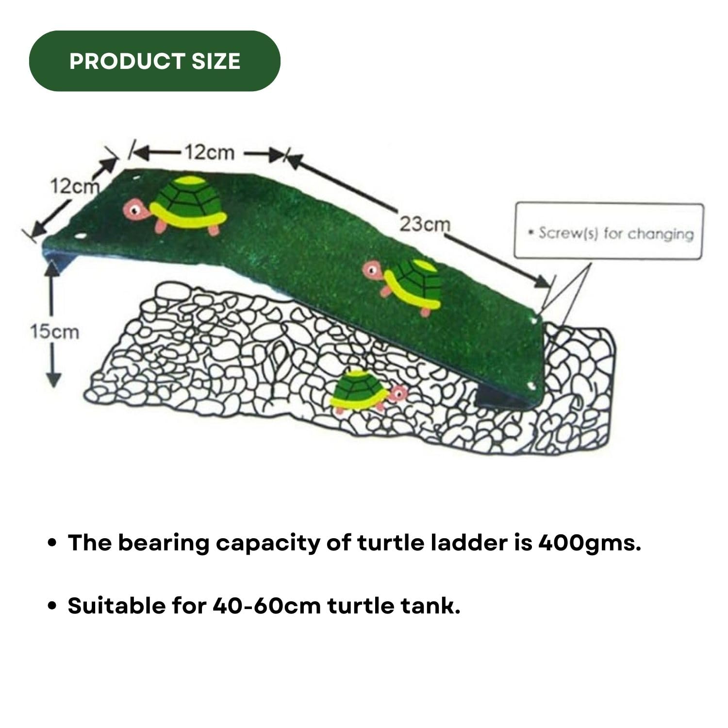 Dophin TL 30 Acrylic Turtle Ladder (Acrylic, Green)