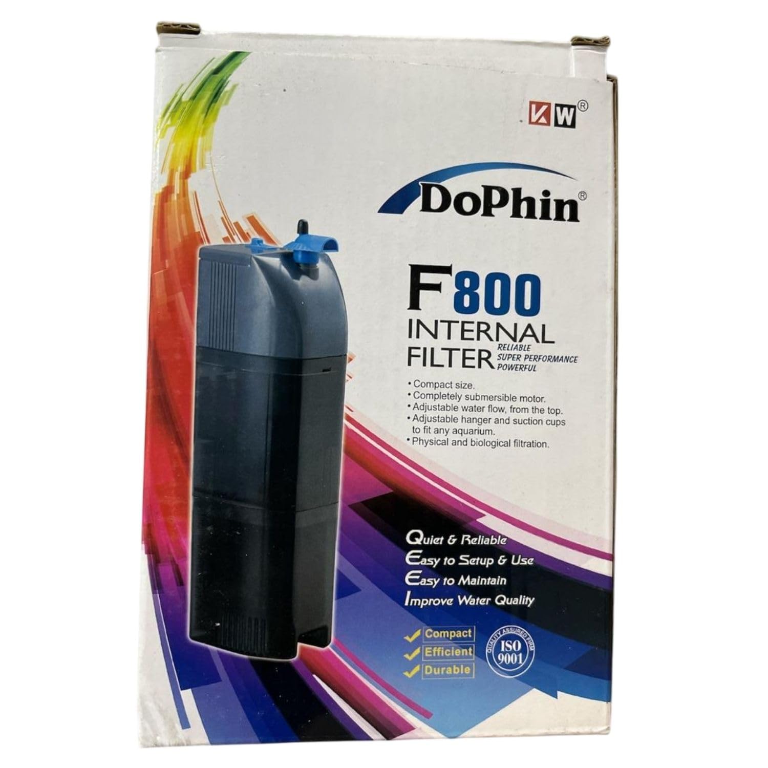 Dophin F2000 Internal Filter for Aquarium Fish Tank | Completely Submersible Motor | Output: 850/800 L/H | Suitable for Fish Tank Size 160L