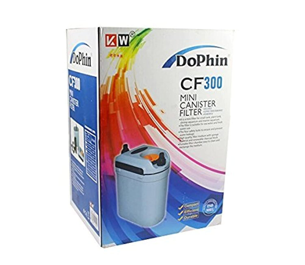 DOPHIN CF-300 Mini Canister Filter for Aquarium Fish Tank | Watt 20W | Max Output 410 L/H | Suitable for 40L Aquarium