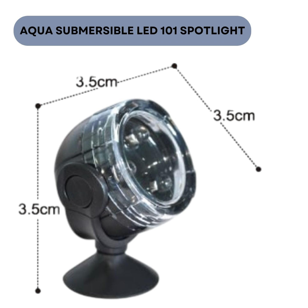 Dophin LED101 Aqua Submersible LED Spotlight for Aquarium Fish Tank | Energy Efficient | 180 Degree Rotation