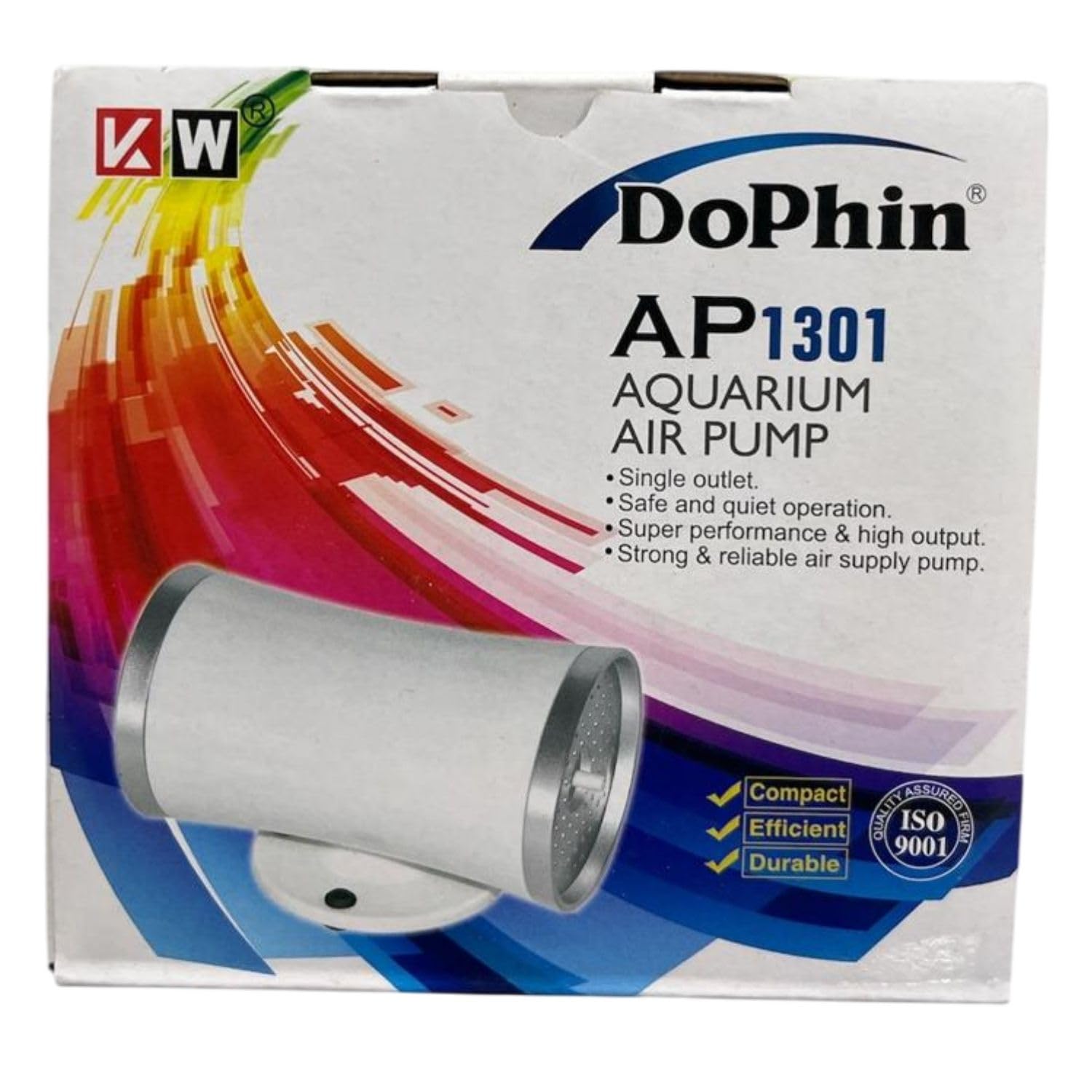 Dophin AP1301 Air Pump for Aquarium Fish Tank | Single Outlet | Output: 1.6L/min | Suitable for Fish Tank Size 40-80L