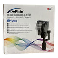 Dophin SH200 Slim Hanging Filter for Aquarium Fish Tank | Mechanical and Biological Filtration | Output: 150/150L/H | Suitable for Tank Size 20L