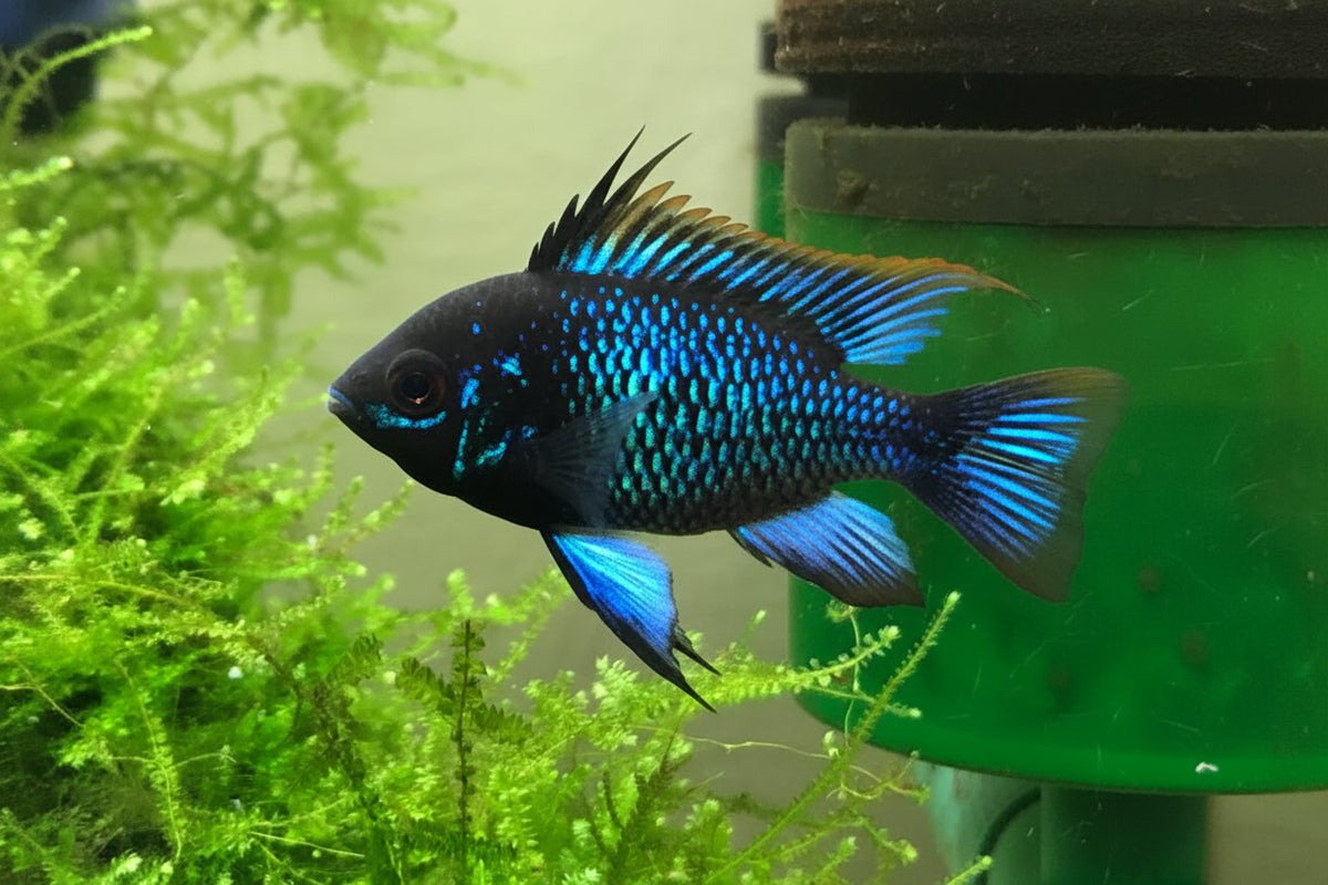 Blue Knight Ram Fish pair (1 male 1 female)