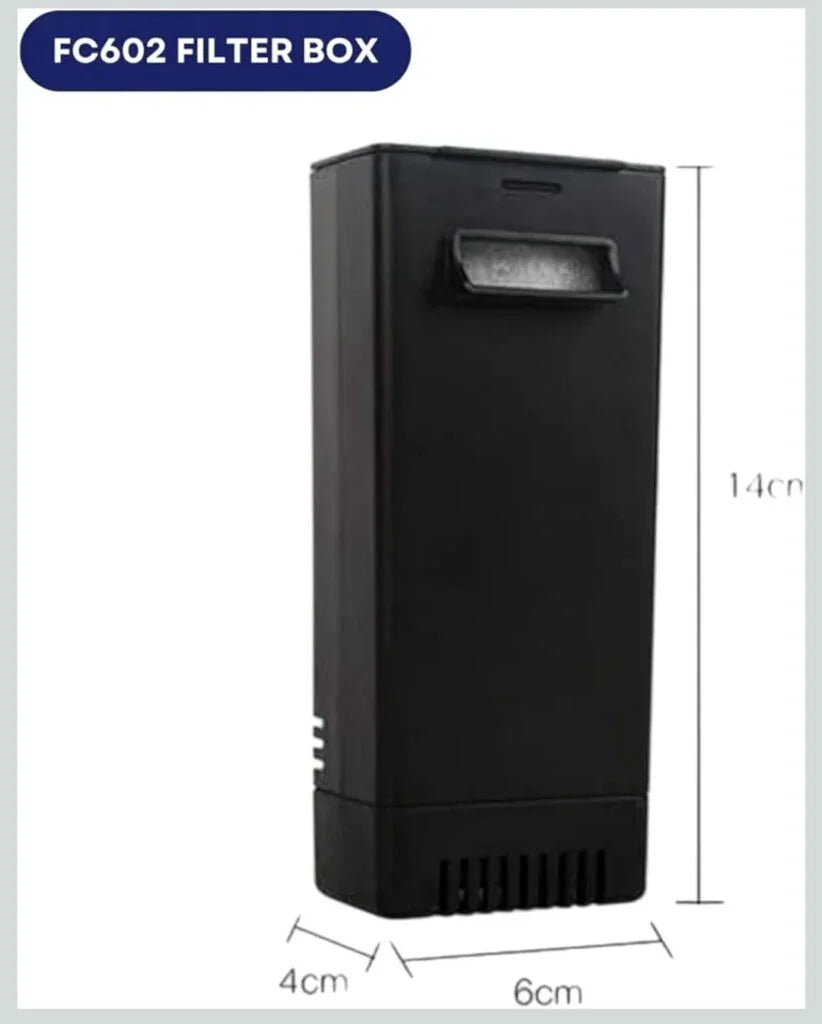 Dophin FC-602 Internal Filter Box for Aquarium Fish Tank | Suitable for Both Fresh and Marine Water | Output: 170L-200L/H | Suitable for Tank Size 30L
