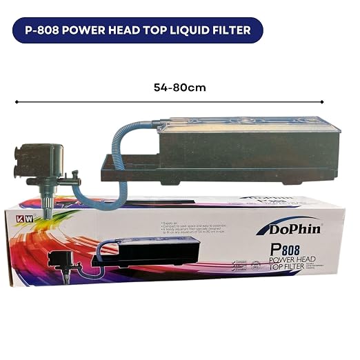 DOPH052 Dophin P808 Power Head Top Filter for Aquarium Fish Tank | Compact, Efficient and Durable | Output: 1200/1100L/H | Suitable for Tank Size 220L